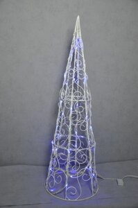 Ялинка новорічна конусна 120 см LED гірлянда 100 лампочок Гранд Презент 220227