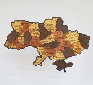 Карта України 3D об'ємна з підсвічуванням (220В) 55*38.5 см Гранд Презент 16