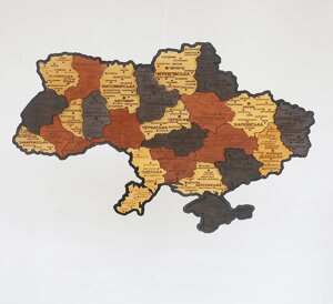 Карта України мала 3D об'ємна багатошарова (коробка) 55*38.5 см Гранд Презент 11
