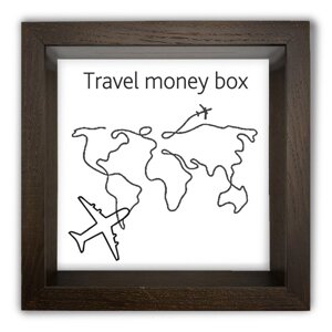 Копілка (скарбничка) Travel money box" коричнева 20*20 см Гранд Презент гпхркп0014ка