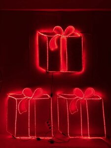 Новорічний декор Подарунок LED гірлянда (Дюралайт) 75*75 см Гранд Презент 220243