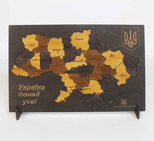 Пазл Карта України кольоровий 21*30 см Гранд Презент 18