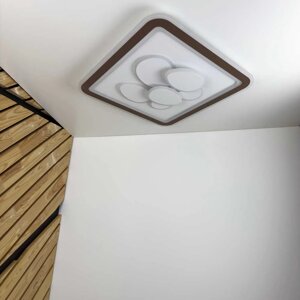 Світильник LED smart OREO+пульт 120W 3000-6000K IP20 коричневий квадрат