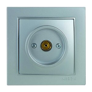 Розетка Nilson Thor срібло TV прохідна