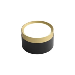 Cвітильник точковий накладний VEGAS GX53 IP20 круг чорний+золото Violux