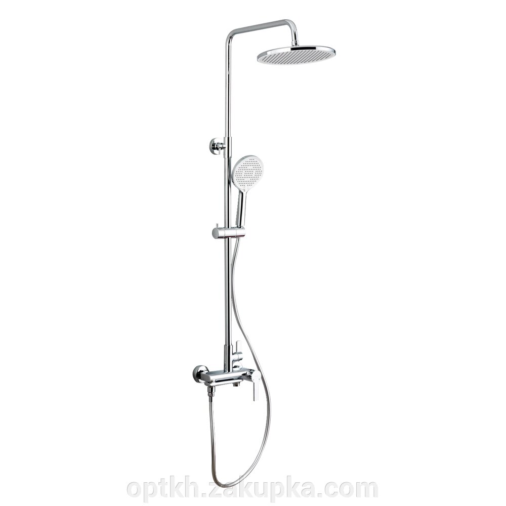 F2488 душ. система 3х функц. поворот. вилив лат. корпус Ø35 (хром) {4/1} від компанії СПД Лініченка С Н - фото 1