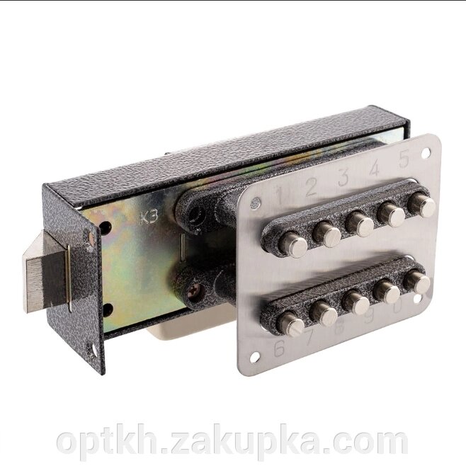 Замок накладний кодовий ЗКП-2 К 40 $ (14-10 14-41) від компанії СПД Лініченка С Н - фото 1