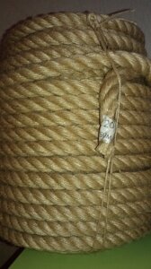 Канат джутовий 20 мм 50 м (мотузка джутова)