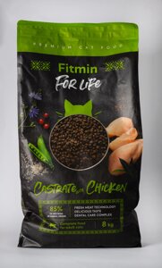 Корм сухий Fitmin For Life для кастрованих і стерилізованих котів курка 8 кг