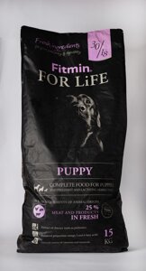 Сухий корм Fitmin Premium For Life Puppy для цуциків, вагітних та годуючих собак всіх порід 15 кг