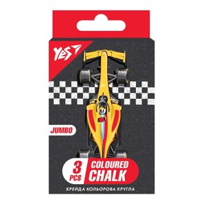 Крейда кольорів YES "Race legend" 3 шт, JUMBO