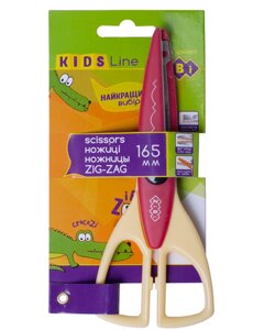 Ножиці дитячі фігурні Зіг-Заг 16,5см рожеві Zibi