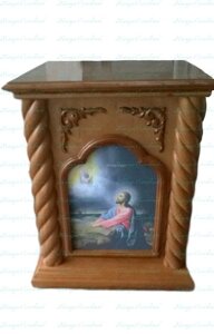 Облачення дерев'яне з іконамі, колір горіх (75 см х 75 см)