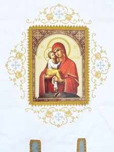 Хоругви № 12038 (132 см х 72 см) габардин, колір білий