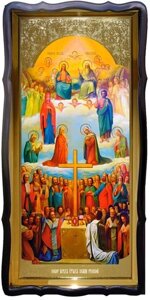 Ікона Собор Всіх Святих, 120 см х 60 см фігурна рама