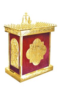 Панахидний стіл 100 свічок з карбуванням на оксамиті № 2391 (червоний)