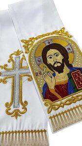 Закладка з іконою Спасителя № 12121 (біла) в Волинській області від компанії Магазин церковной утвари "Семисвечник"