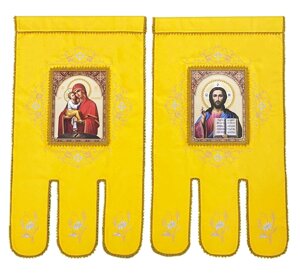 Хоругви № 12038 (132 см х 72 см) габардин, колір жовтий