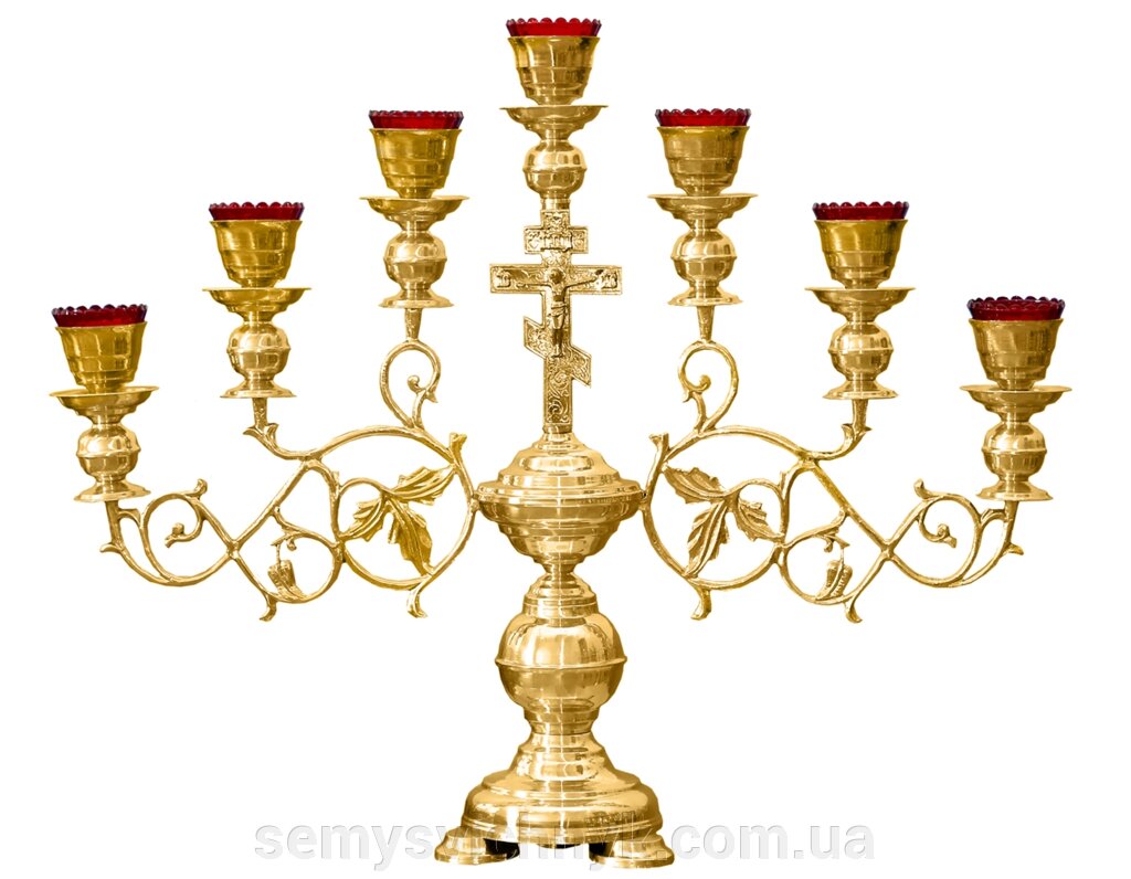 Семисвічник напрестольний № 2187 (ширина - 87 см, висота - 72 см) від компанії Магазин церковного начиння "Семисвічник" - фото 1