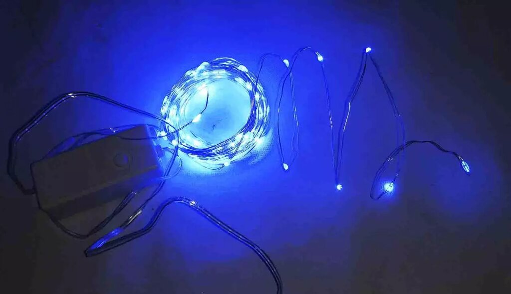 Гирлянда 100 led синяя 10,0м 220V мультирежимная ##от компании## Опт, розница интернет магазин Familyshop - ##фото## 1