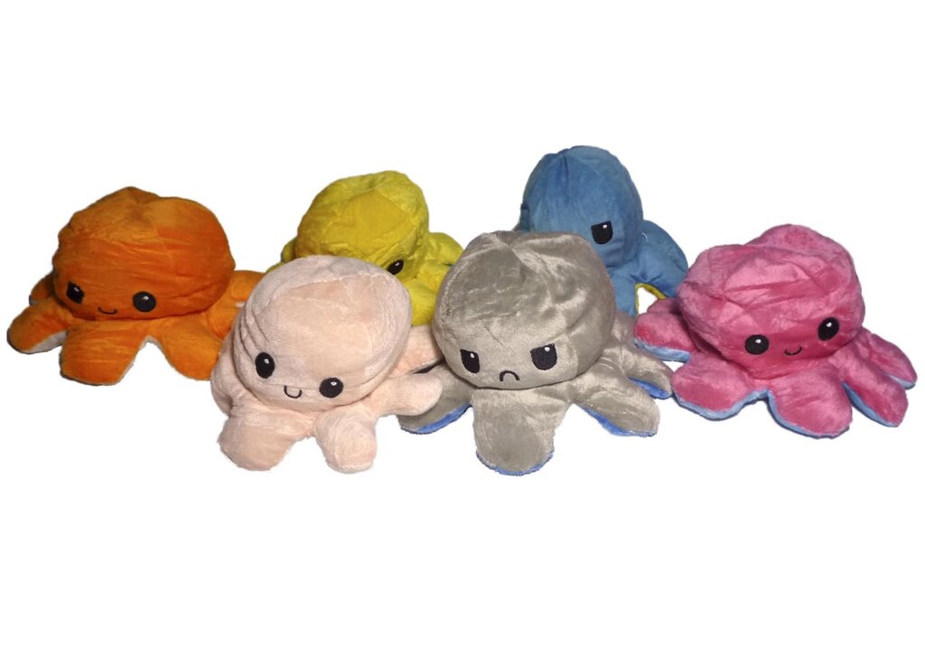 Мягкая игрушка осьминог перевертыш mix color OCTOPUS ##от компании## Опт, розница интернет магазин Familyshop - ##фото## 1