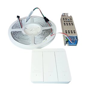 Світлодіодна стрічка з ефектом хвилі комплект WW 24V 2835 10m