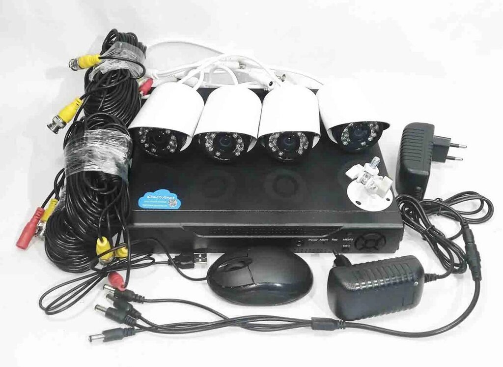 Система відеоспостереження DVR KIT 7004 AHD 4ch Gibrid (H.265) набір на 4камери ##от компании## Опт, роздріб інтернет магазин Familyshop - ##фото## 1