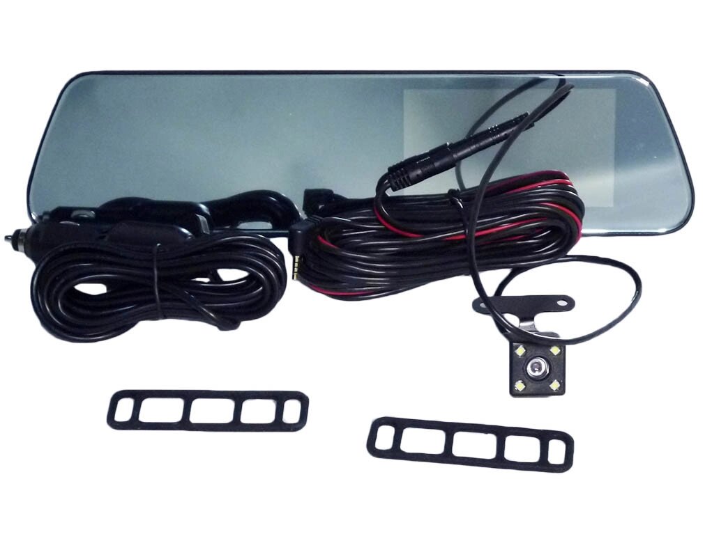 Видеорегистратор зеркало с двумя камерами DVR C11 metal ##от компании## Опт, розница интернет магазин Familyshop - ##фото## 1
