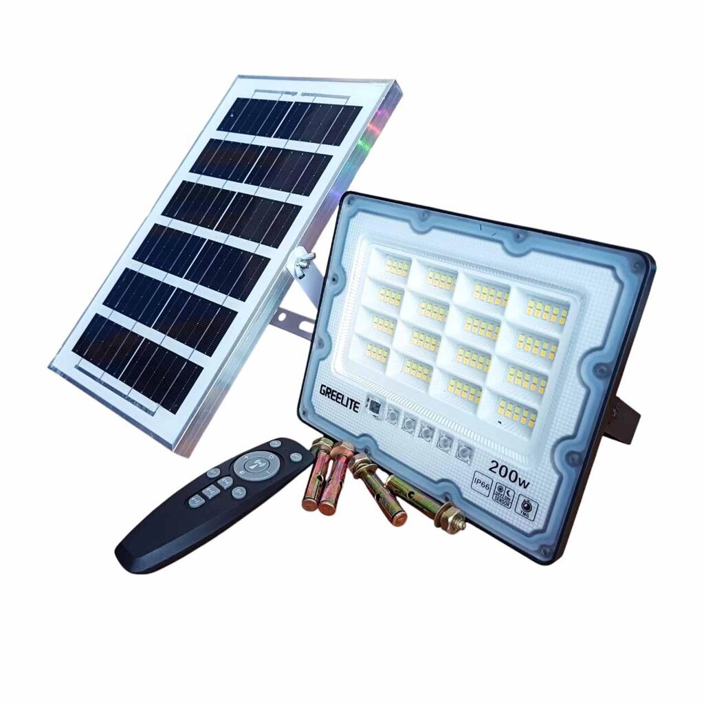 Вуличний ліхтар з сонячною панеллю JX 007 200W від компанії Опт, роздріб інтернет магазин Familyshop - фото 1