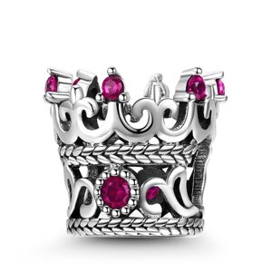 Срібна намистина - шарм на браслет Корона королеви "Queen's crown"