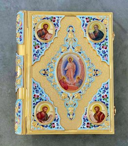 Євангеліє в позолоченому окладі на церковнослов'янській мові, 32х10х42 см