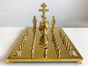 Кришка на панахидний стіл (канун) на 36 свічок, 34х46х27 см
