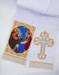 Закладка для Євангеліє з вишитою іконою "Різдво"15х150 см