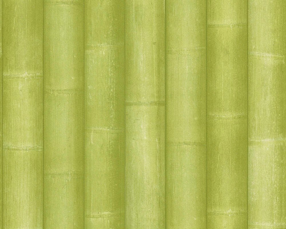 Німецькі 3d шпалери 96184-3, малюнок - графіка з імітацією стебел бамбука, салатові та зелені, вінілова супермийка від компанії Інтернет-магазин шпалер "Німецький Дім" - фото 1