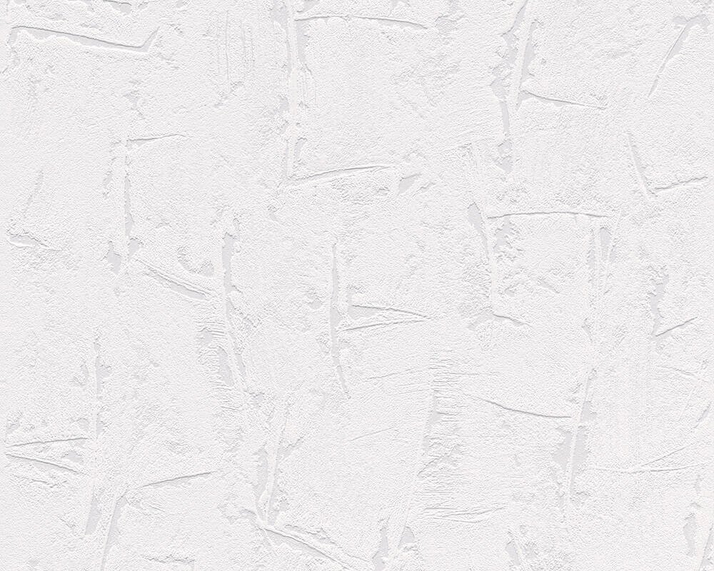 Об'ємні білі шпалери Simply White 2886-39 під опуклу штукатурку на стіні від компанії Інтернет-магазин шпалер "Німецький Дім" - фото 1
