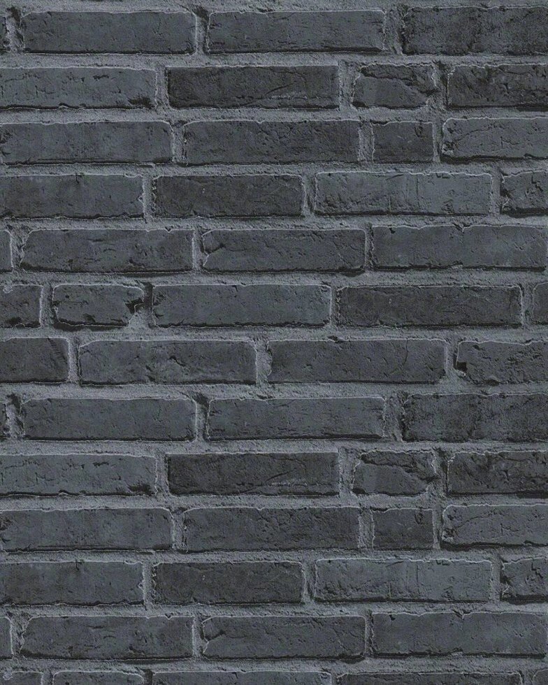 Опуклі 3д Шпалери 9428-33, цегляна стіна темно сірої цегли від компанії Інтернет-магазин шпалер "Німецький Дім" - фото 1