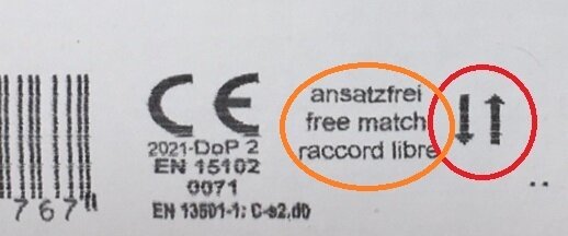 Значки на етикетці шпалер, зустрічна або реверсивна поклейка Значки на етикетці шпалер, зустрічна або реверсивна поклейка
