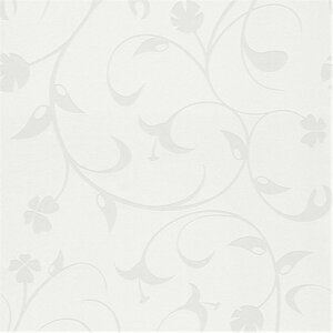 Білі елегантні німецькі шпалери 5671-16 з хитромудрим візерунком квітів, листя і стебел рослин, вінілові, що миються в Київській області от компании Интернет-магазин обоев "Немецкий Дом"