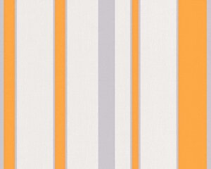 Бамбукові шпалери з яскраво помаранчевої і сірою смугою 9472-22