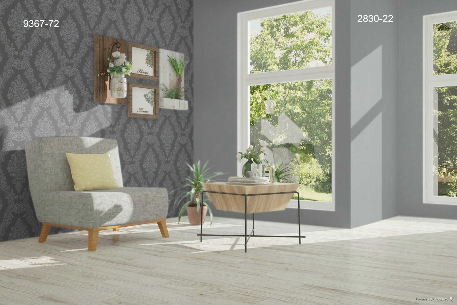 Дизайнерська комбінація сірих шпалер в інтер'єрі залу та вітальні 936772 283022 Дизайнерська комбінація сірих шпалер в інтер'єрі залу та вітальні 936772 283022