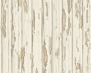 Фактурні 3д шпалери дерев'яні бруски з білою фарбою 95883-1, старі дошки з поверхнею, що облупилася в Київській області от компании Интернет-магазин обоев kupit-oboi. com. ua