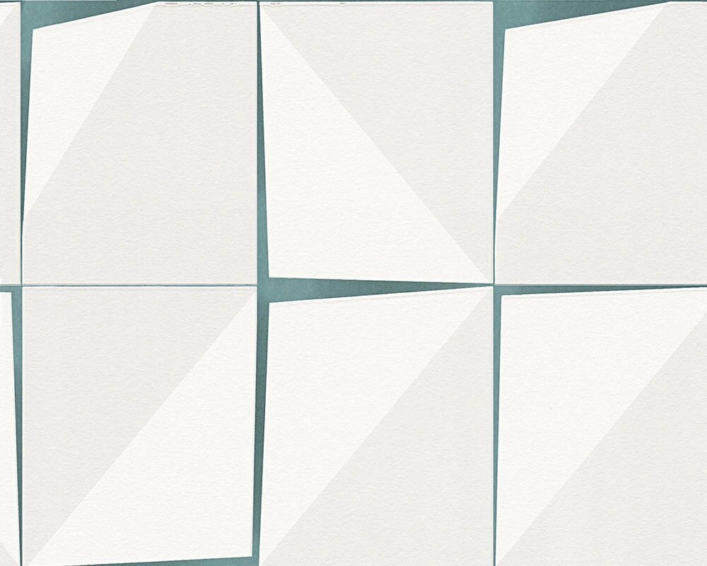 Шпалери з 3d геометричним візерунком сіро блакитного кольору 95578-1 від компанії Інтернет-магазин шпалер "Німецький Дім" - фото 1
