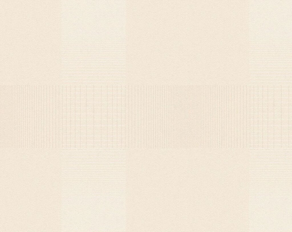Світлі кремові німецькі шпалери 9239-36, з креативним геометричним візерунком у велику клітинку, в сучасному стилі хай-тек від компанії Інтернет-магазин шпалер "Німецький Дім" - фото 1