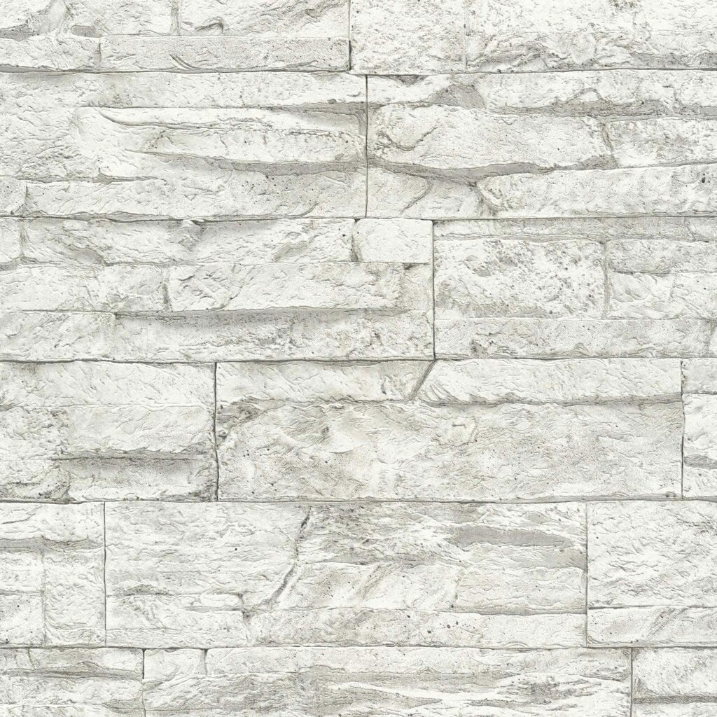 Світлі німецькі шпалери 7071-61, під білий камінь натуральний з 3D ефектом об'єму, стіна з реалістичною кам'яною кладкою від компанії Інтернет-магазин шпалер "Німецький Дім" - фото 1