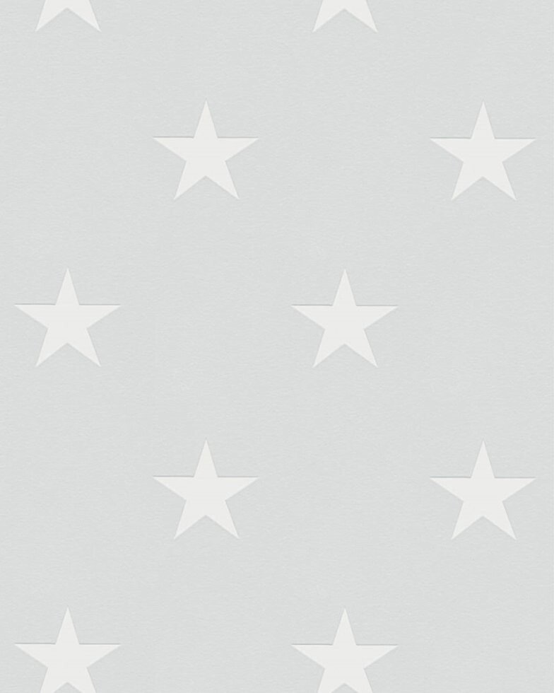 Світло сірі шпалери холодного пастельного відтінку з білими зірками 35221-2 від компанії Інтернет-магазин шпалер "Німецький Дім" - фото 1