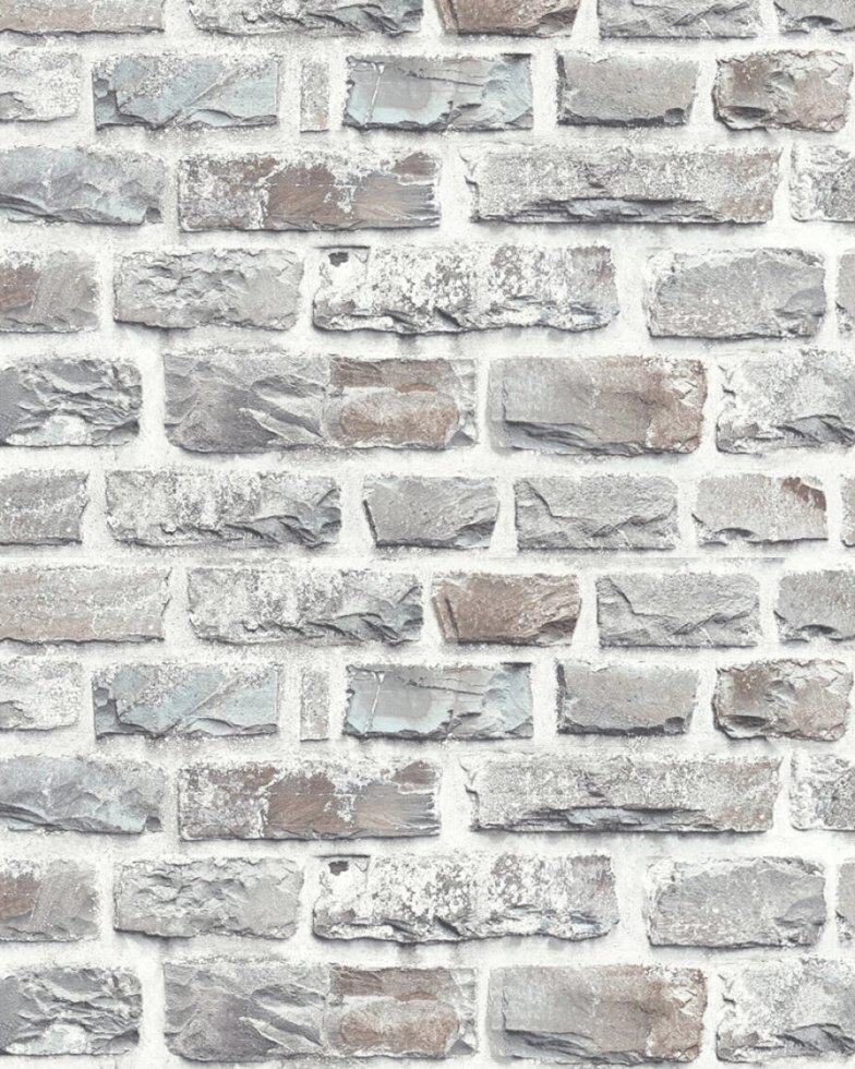 Світло-сірі з бежевим відтінком шпалери з 3D-ефектом 36140-3, під кладку природного каменю, реалістична кам'яна стіна від компанії Інтернет-магазин шпалер "Німецький Дім" - фото 1