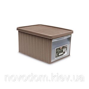 Контейнер для зберігання з кришкою і фронтальними дверцятами Stefanplast Elegance М 15л (30002)