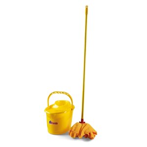Набір для прибирання (швабра+відро 12л) жовтий пластик COMFORT TS 107