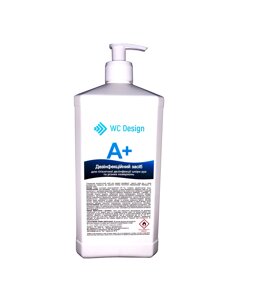 Дезінфікуючий засіб для рук і поверхонь з дозатором А+ 1л Aplus1l