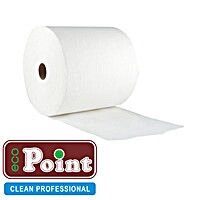 Промислові паперові рушники білі для очищення та збору рідін 300м 28см 2шар 1000 відрівів реціклінг Eco Point - фото